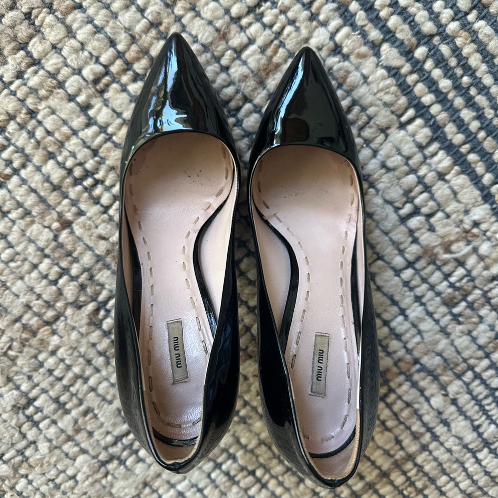 Miu Miu Patent Leather Black Heels